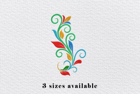 Colorful Floral Swirl Embroidery File Review