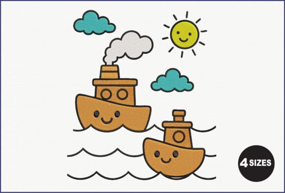 Cute Boat Sun Embroidery Review