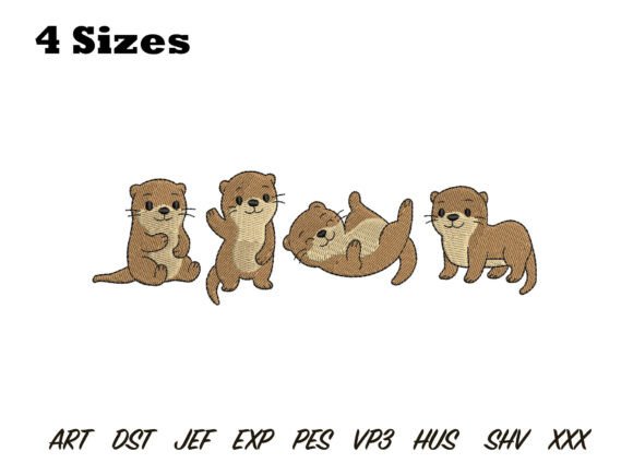 Cute Otter Family Embroidery Review
