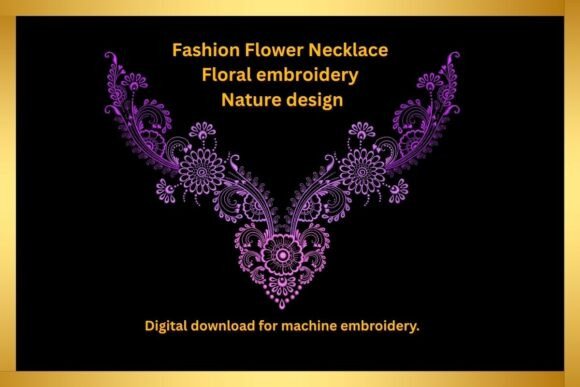 Floral Necklace Embroidery Design Review