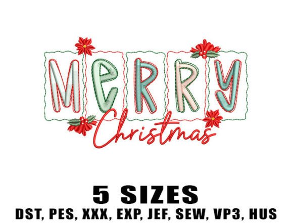 Merry Christmas Frame Embroidery Design Review