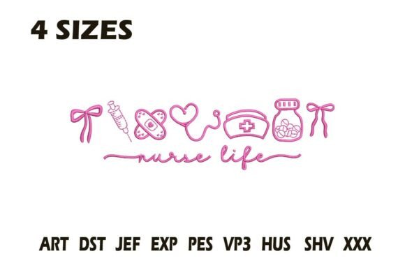Nurse Life Line Art Embroidery Design Review