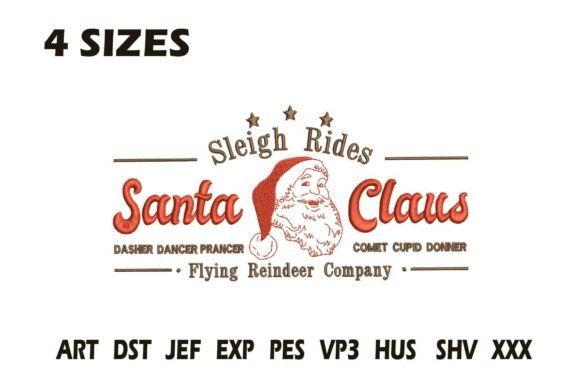Santa Sleigh Rides Embroidery Design Review