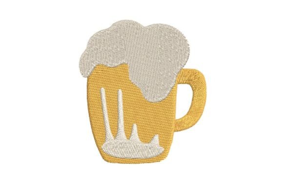 Simple Frothy Beer Mug Embroidery Design Review