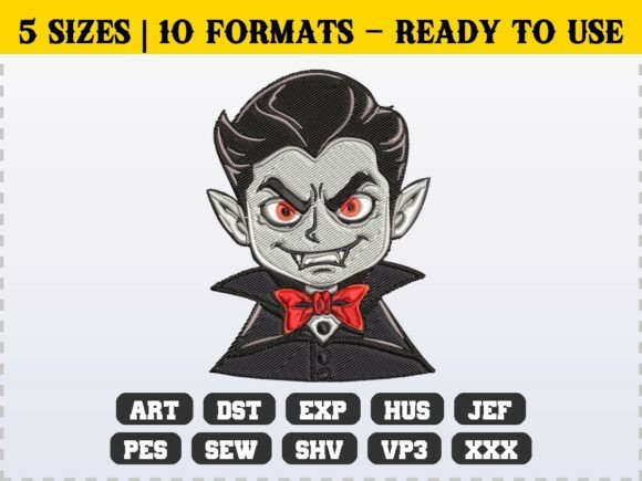 Spooky Halloween Vampire Boy Embroidery Review