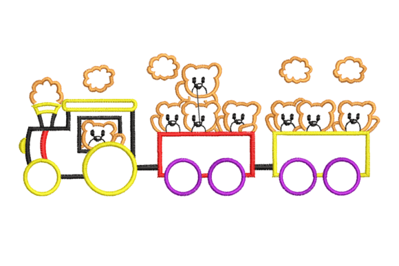 Teddy Bear Train Embroidery Design Review