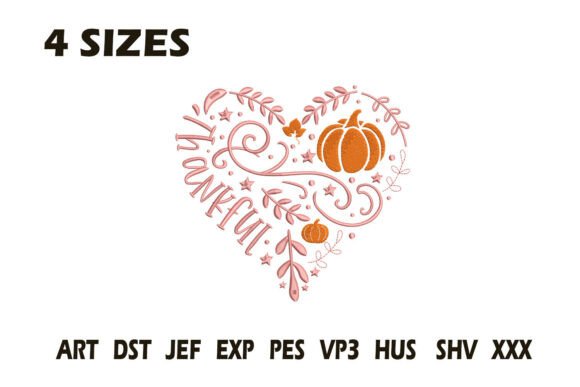 Thankful Pumpkin Heart Embroidery Review