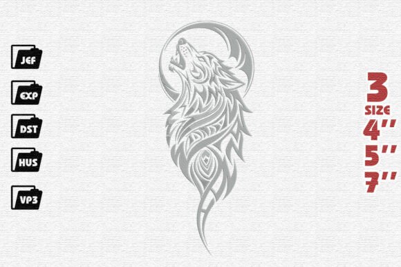 Tribal Howling Wolf Embroidery Review